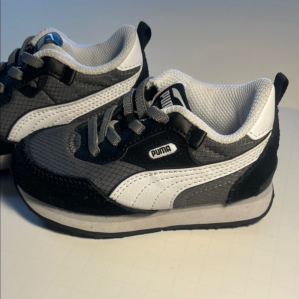 Puma Kids' Black and White Sneakers